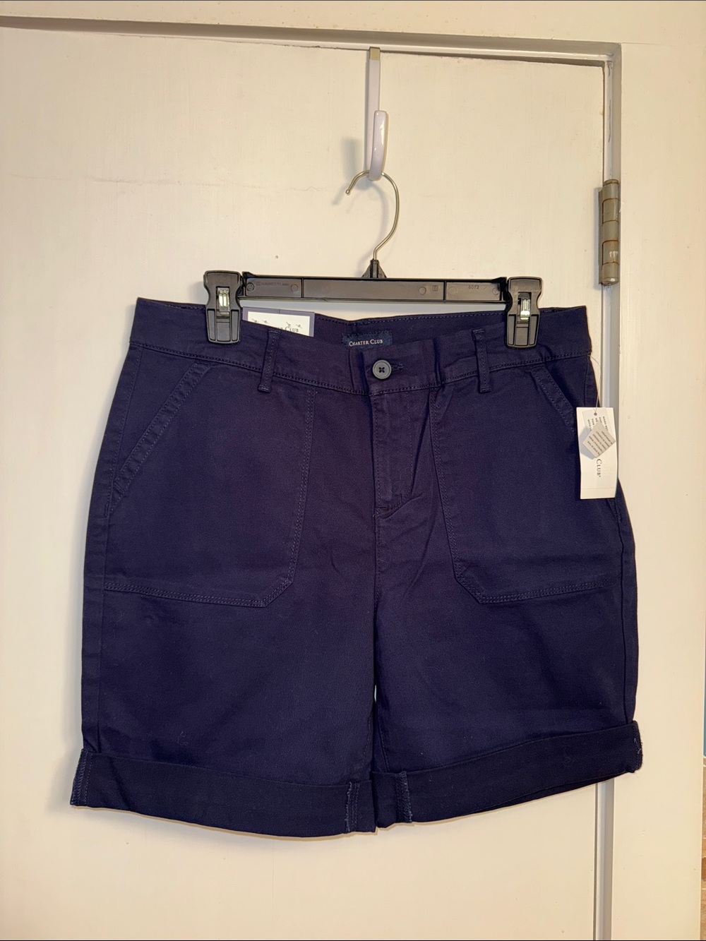 Charter Club Navy Roll-Cuff Women’s Bermuda Shorts